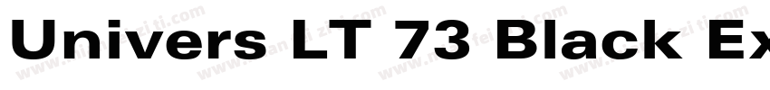 Univers LT 73 Black Extended Oblique字体转换